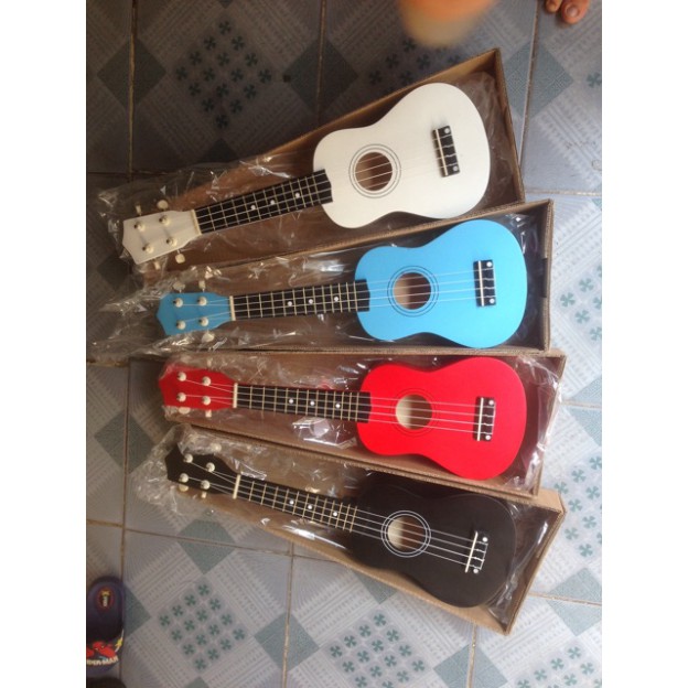 Ukulele đàn guitar mini đa sắc màu tặng hướng dẫn tự học