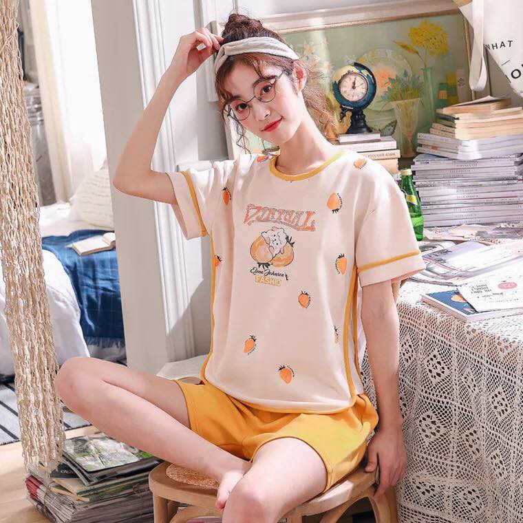 Bộ Quần Áo Ngủ Nữ Thoáng Mát, Thoải Mái Với Họa Tiết Đẹp Nhiều Màu Có Các Size M, XL, 2XL, 3XL SHOP HAMI AN01