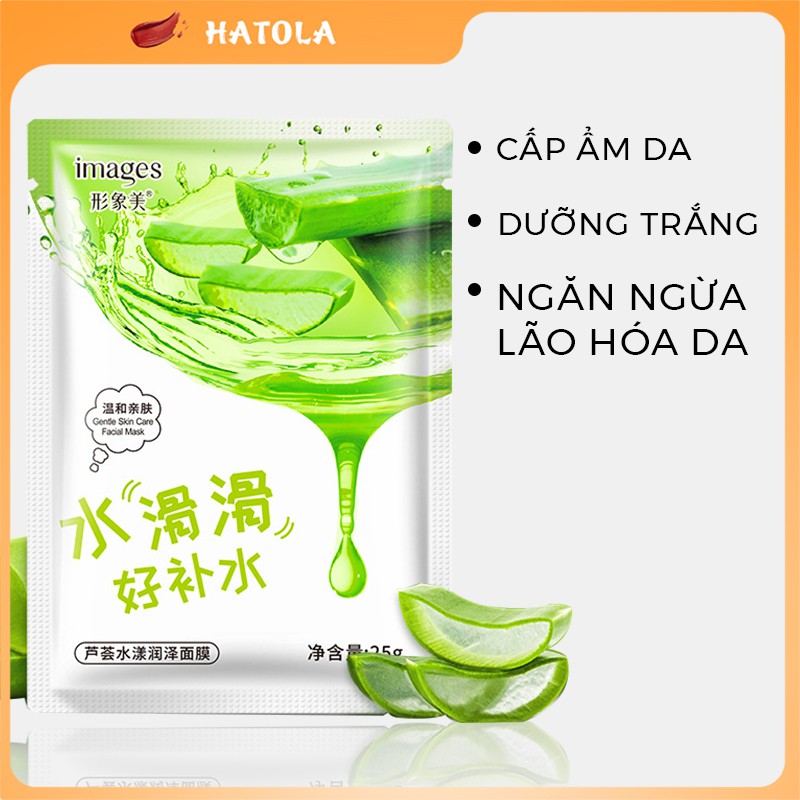 Mặt nạ giấy dưỡng trắng da sạch mụn Images chiết xuất lô hội mặt nạ nội địa Trung HT-TL80