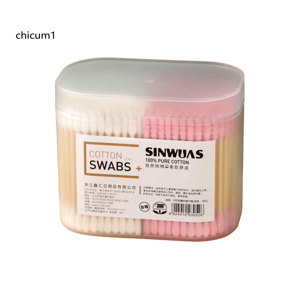 Hộp 1 Hộp 200 / 300 Tăm Bông Hai Đầu Đa Năng