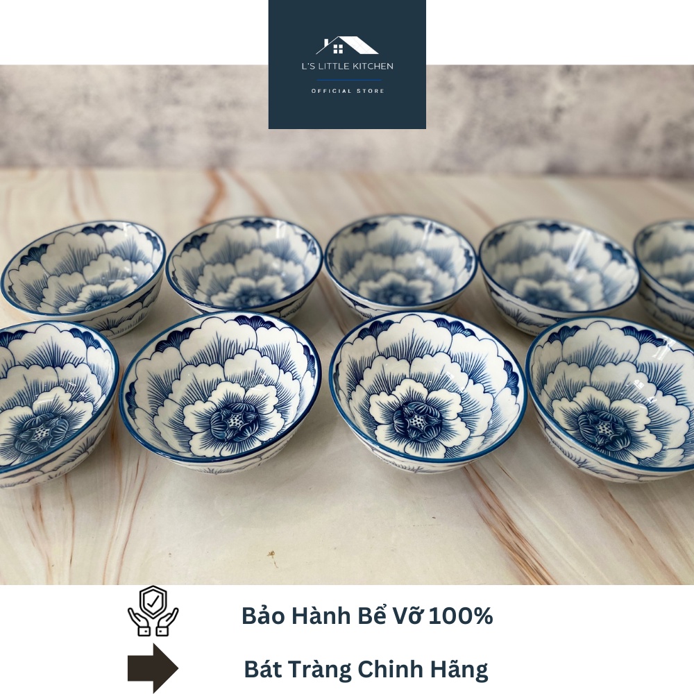 Bộ 10 Chén Ăn Cơm Bát Tràng Cao Cấp, Bát Cơm Cổ, Chén Cơm