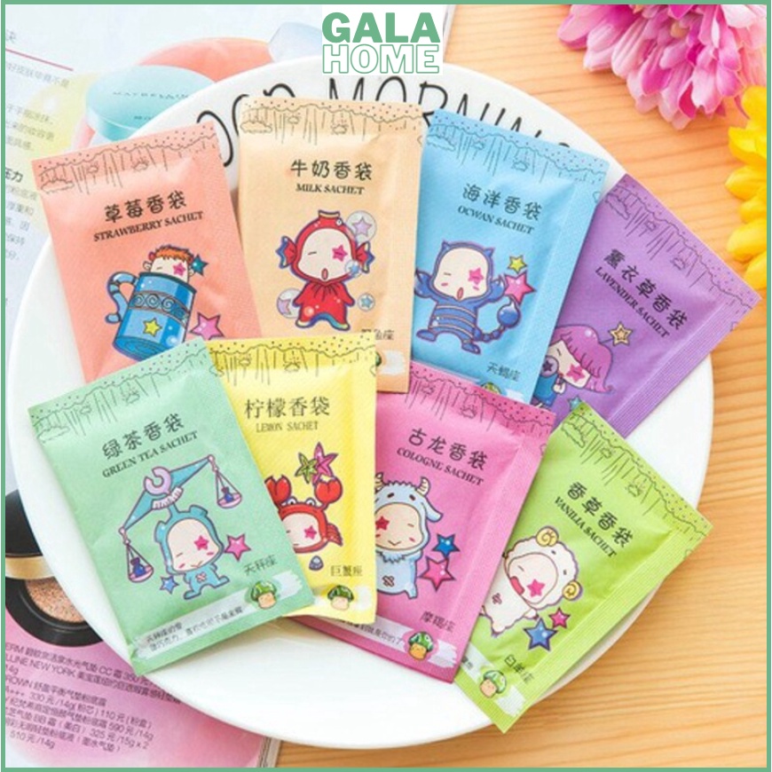 Túi thơm tủ quần áo mini 12 cung hoàng đạo - Túi thơm để tủ quần áo/ Giày dép/ Balo GALA HOME