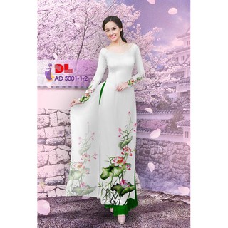 Vải áo dài hoa sen - có hình thật - freeship 30K