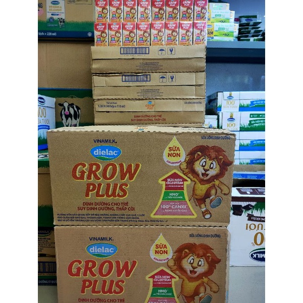 [6/24]Thùng sữa bột pha sẵn growplus vinamilk 110ml( 48 hộp x 110ml)