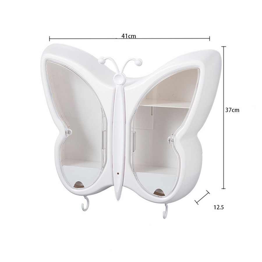 Kệ Mỹ Phẩm Treo Tường, Tủ Mỹ Phẩm Cao Cấp Hình Butterfly (PNMP3B)