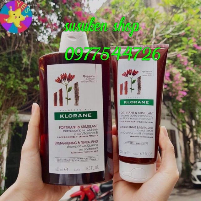 Combo dầu gội xả Klorane 600ml 2 chai