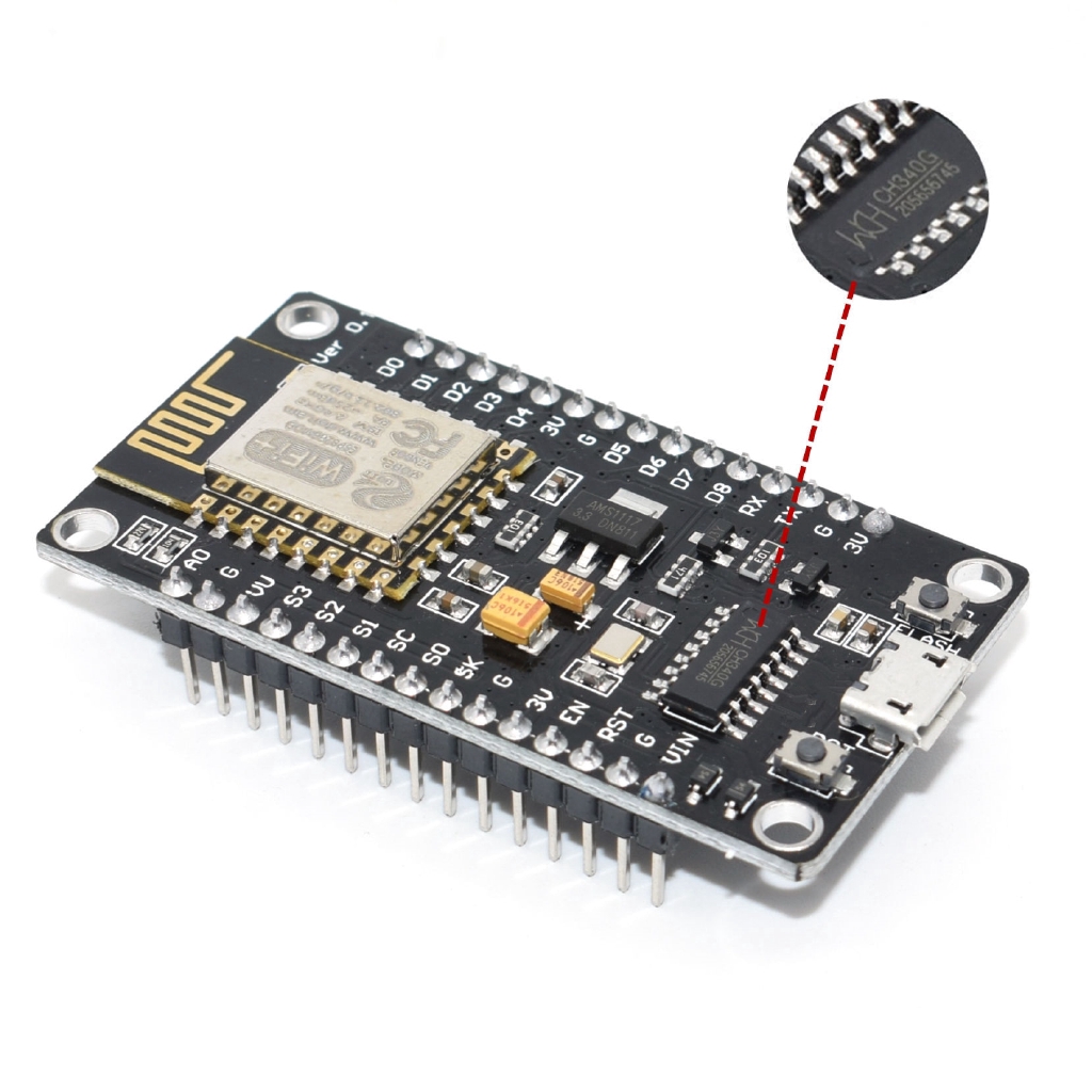 Bảng Mạch Phát Triển Không Dây Ch340/Cp2102 Nodemcu V3 V2 Lua Wifi Esp8266 Esp-12E Pcb