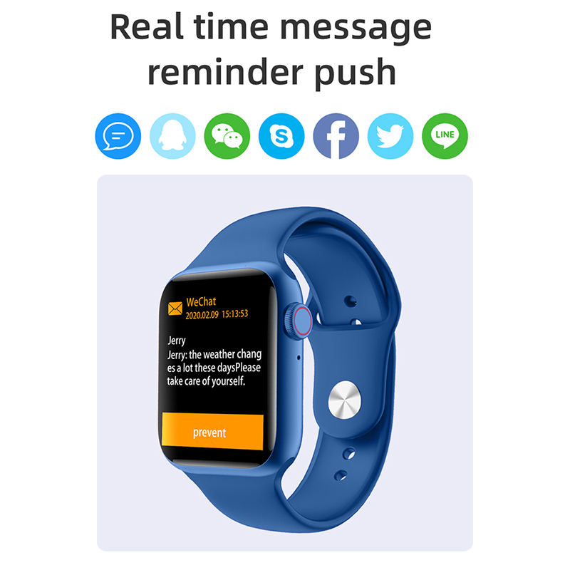 Lykry Smart Watch I86 NEW IWO Square Screen Bluetooth Call IP67 Waterproof Heart Rate Blood Pressure Monitoring Fitness Tracker 1.75inch