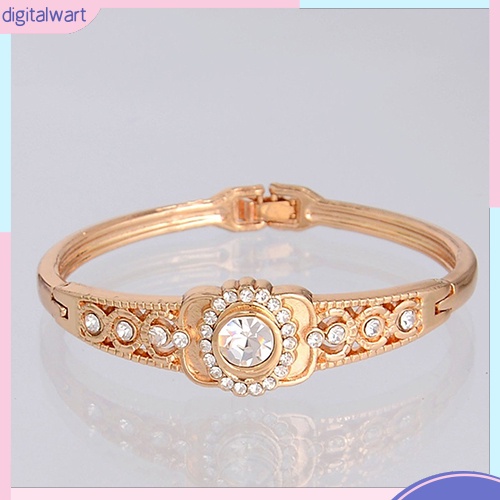 Vòng Tay Thiết Kế Mạ Vàng Đính Đá Thời Trang Dành Cho Nữ