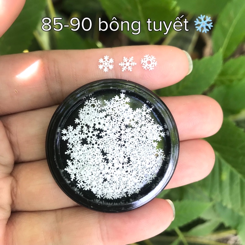 Sequin kim tuyến Noel 90 bông tuyết Giáng sinh trắng nhôm