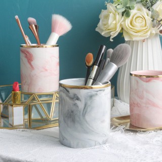 Lọ đựng cọ trang điểm bằng sứ