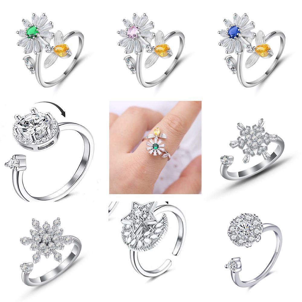 Nhẫn Xoay Tự Do Có Thể Điều Chỉnh Kích Thước Thời Trang