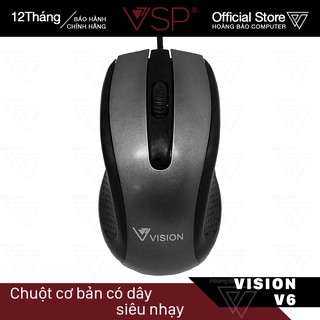 Chuột cơ bản có dây siêu nhạy Vision V6 - Chính hãng
