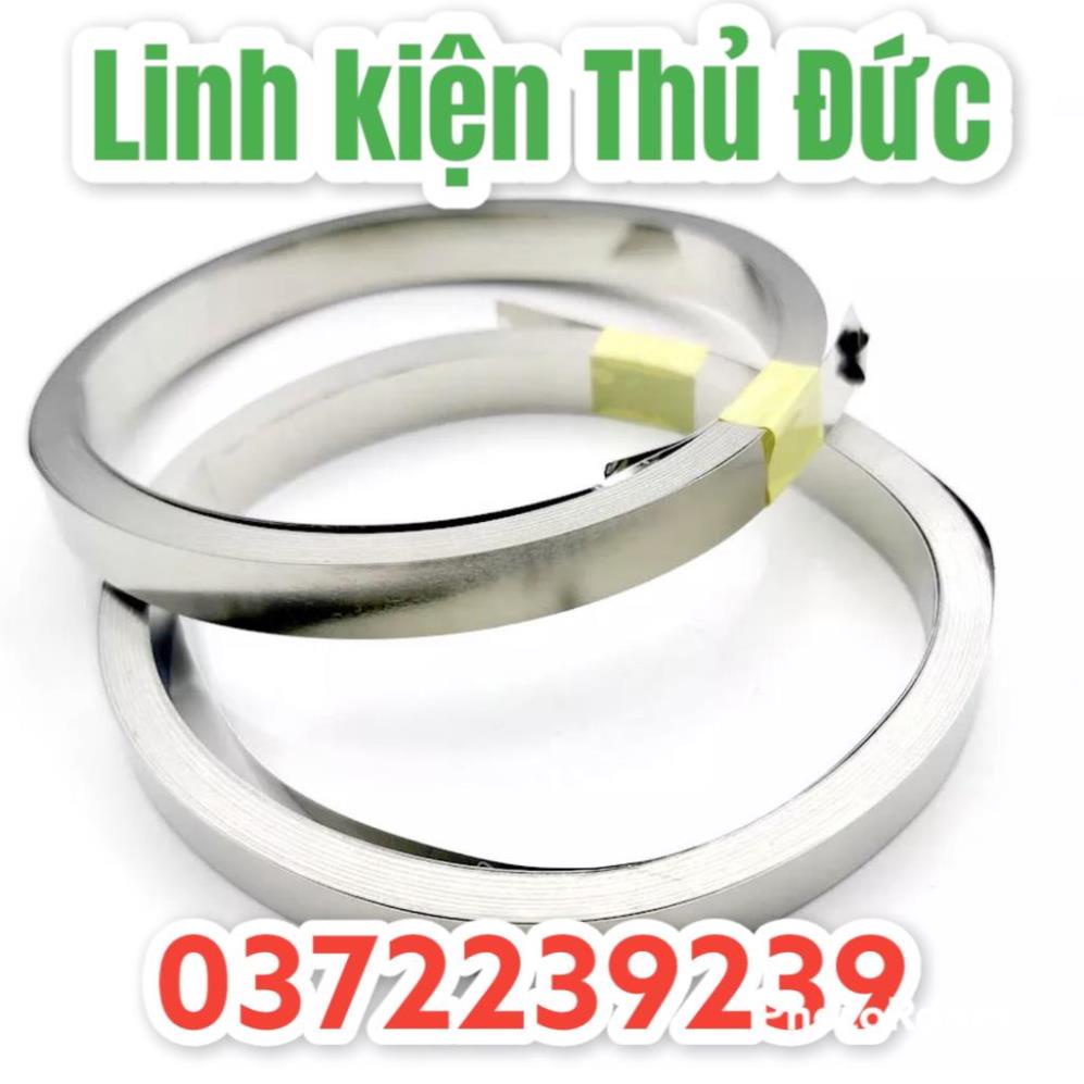 Lktd BN. Kẽm hàn cell pin 18650 mạ niken dầy 0.2mm*8mm ,0.15 *8mm