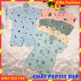 [CAO CẤP] Bộ Bodysuit  cộc tay liền thân, chất vải peptit cho bé từ 2,5- 8kg (0-12 tháng) - BD - HMA0340