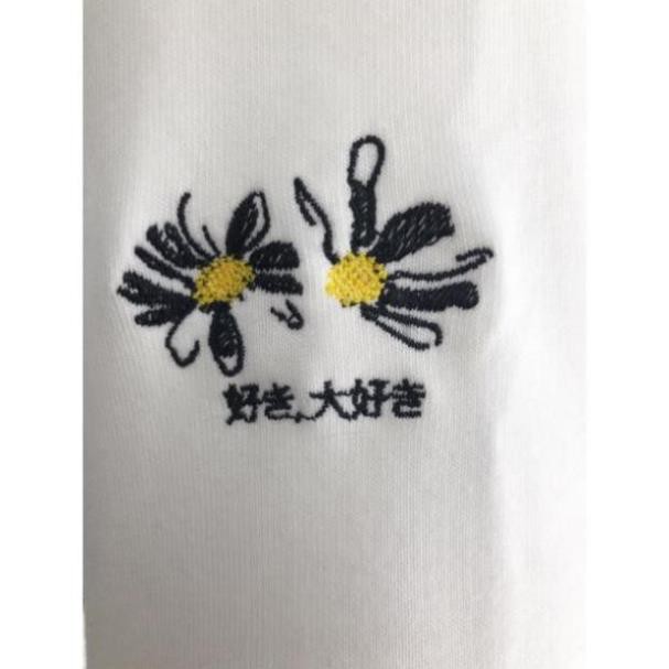 Áo Sweater DAISY'S CRUSH Thêu Hoa TRẮNG UNISEX