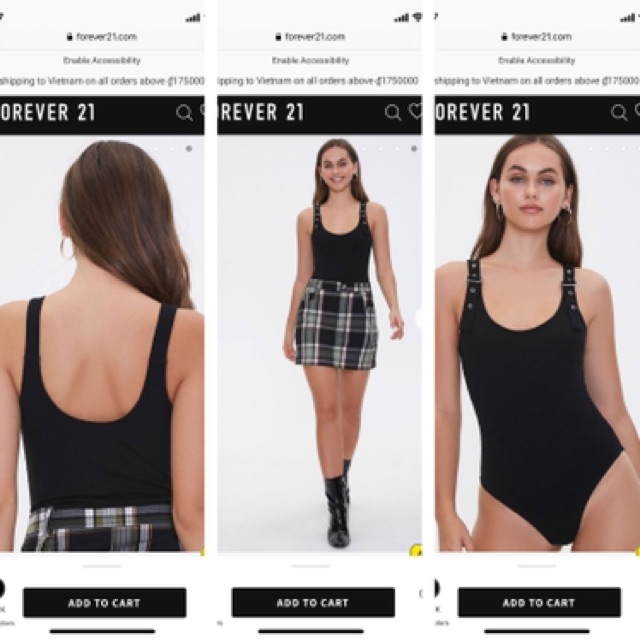 BODYSUIT 2 DÂY PHỐI KHOEN THUN GÂN DÀY DẶN F21 | BigBuy360 - bigbuy360.vn