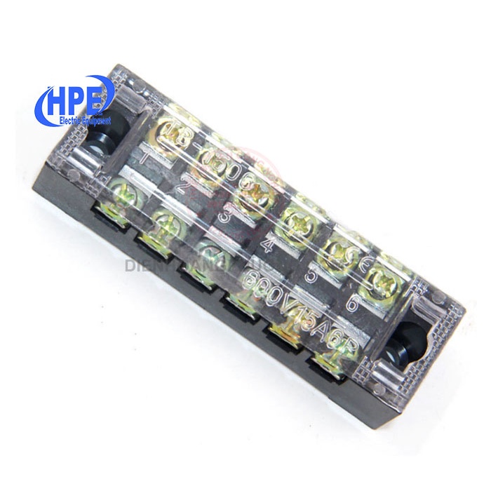Cầu nối dây điện 6 pha 15A - DOMINO đấu dây diện