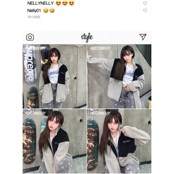 Áo khoác nelly nỉ bông chất dày dặn sale (có sẵn) wussup wk007 | BigBuy360 - bigbuy360.vn