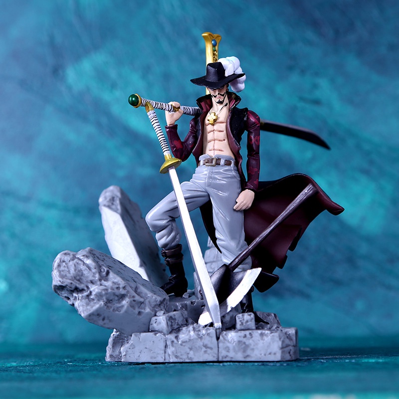 Nhân vật figure mắt diều hâu dracule mihawk luffy đồ chơi trẻ em decor mô hình one piece anime lắp ráp decor phòng pc