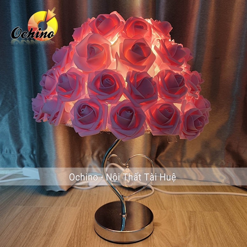 Đèn Ngủ Hoa Hồng, Đèn Ngủ Để Bàn Cao Cấp Nón Hình Bó Hoa Hồng Cực Đẹp Và Sang Trọng dùng Trang Trí Phòng ngủ, Phòng cướ