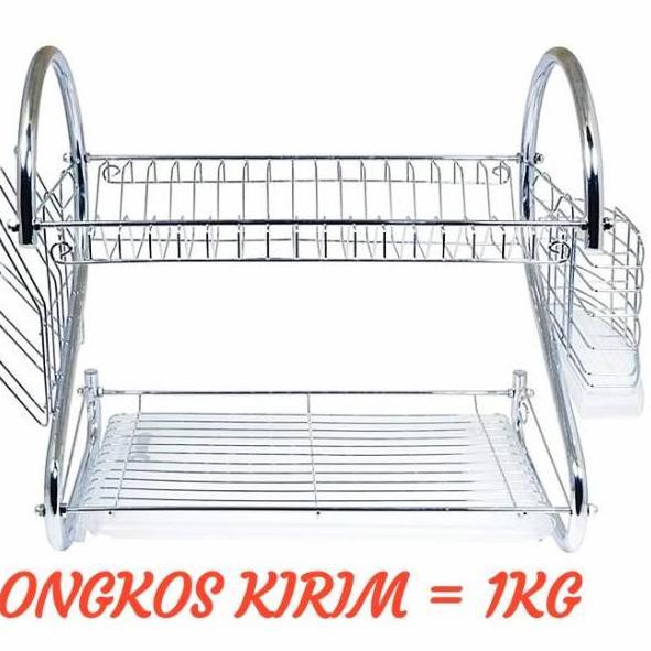Giá Phơi Chén Dĩa 2 Tầng Bằng Thép Không Gỉ Tiện Dụng | BigBuy360 - bigbuy360.vn