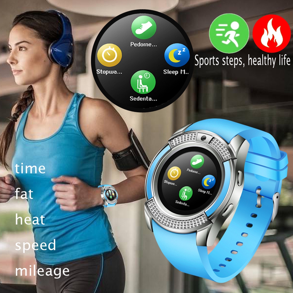 Đồng hồ thông minh Vitog V8 kết nối bluetooth tương thích thẻ SIM TF có màn hình màu chống nước