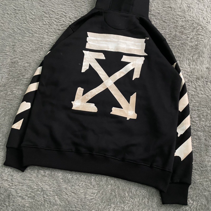 Áo sweater HOODIE OFF WHITE màu đen