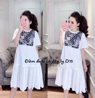 Bigsize Đầm đuôi cá dập ly D15
