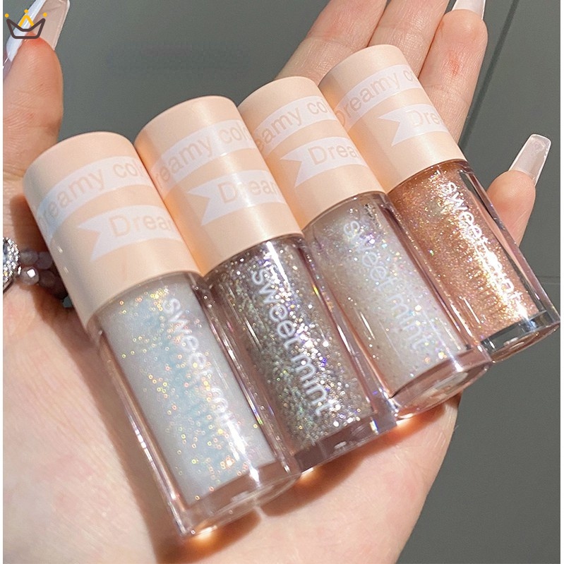 Phấn Mắt Dạng Lỏng Sweet Mint Lấp Lánh Ánh Kim Cương Mịn Mượt Bắt Sáng Đơn Sắc Siêu Lấp Lánh