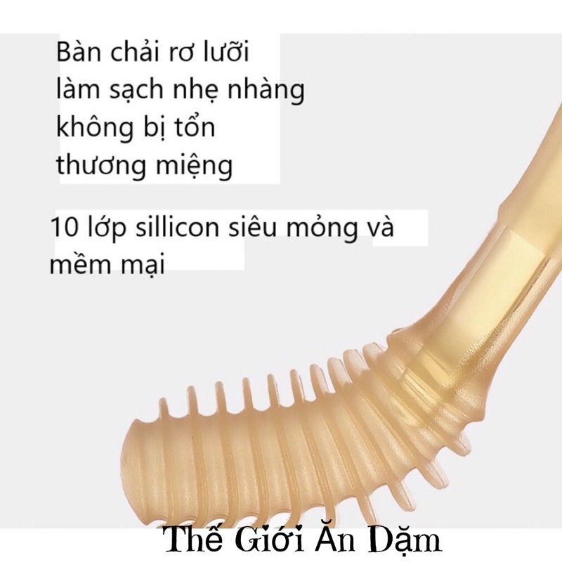 Set Bàn Chải Và Rơ Lưỡi Silicon Cho Bé