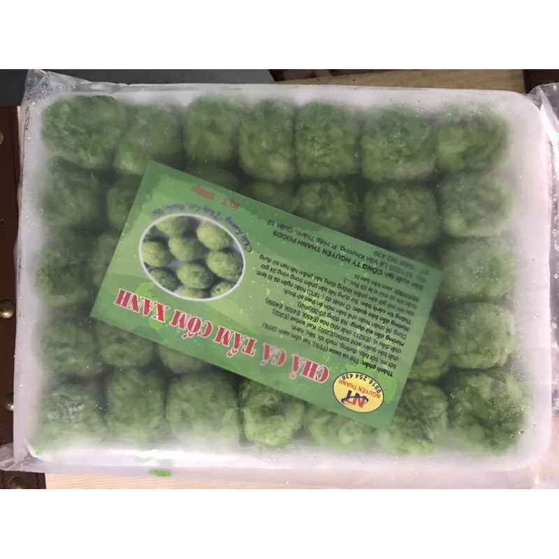 Chả cá cốm xanh- 500g. (Bình Tân)- ship HOẢ TỐC