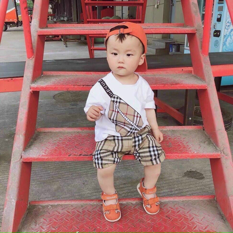 Bộ Cộc Hè Hình Túi đeo chéo Cho Bé Trai, Đồ Bộ Cộc Tay Cho Bé Chất Cotton Cực Mát Từ 8-27kg