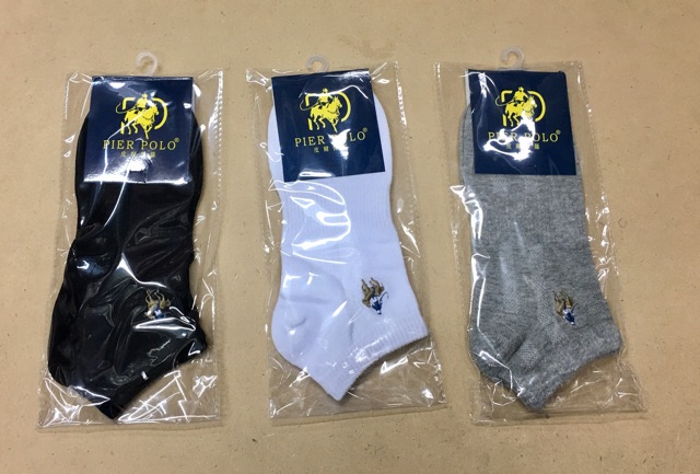 Lố 12 đôi tất nam cotton cổ ngắn PoLo