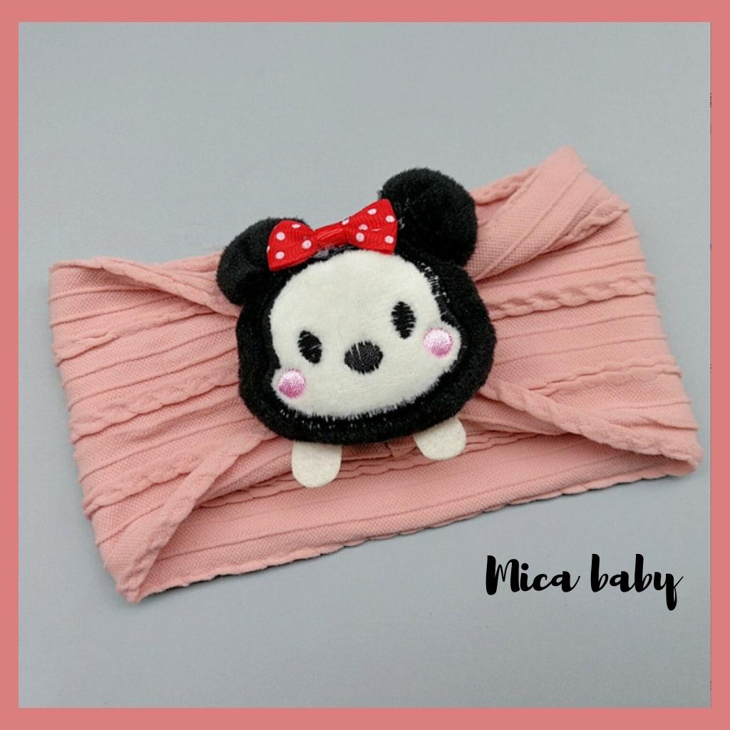 Băng đô thun bản to đính hình thú ngộ nghĩnh cho bé BD65 Mica Baby