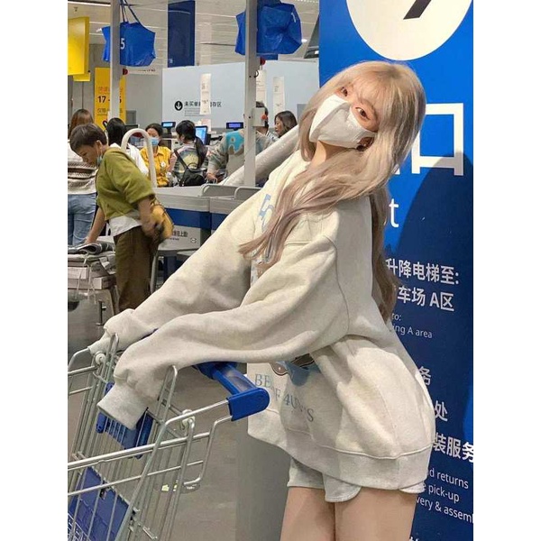 Áo thun tay dài cổ tròn in họa tiết thời trang Hàn Quốc cho nữ | BigBuy360 - bigbuy360.vn