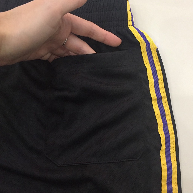 Bộ quần áo thể thao bóng rổ Lakers Đen NBA trơn không số Los Angels Lakers nam nữ