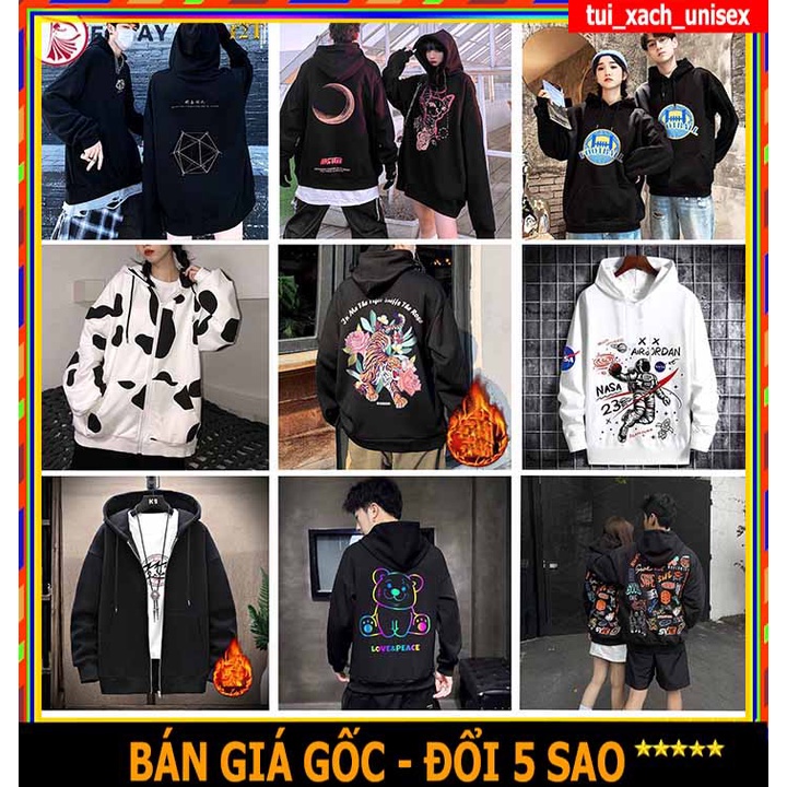 ❤️ ẢNH THẬT - LOẠI DÀY ❤️ MẪU ÁO SWEATER POLO NỈ HỌA TIẾT MỚI FORM RỘNG cổ bẻ cài cúc tay dài in chữ Brnad