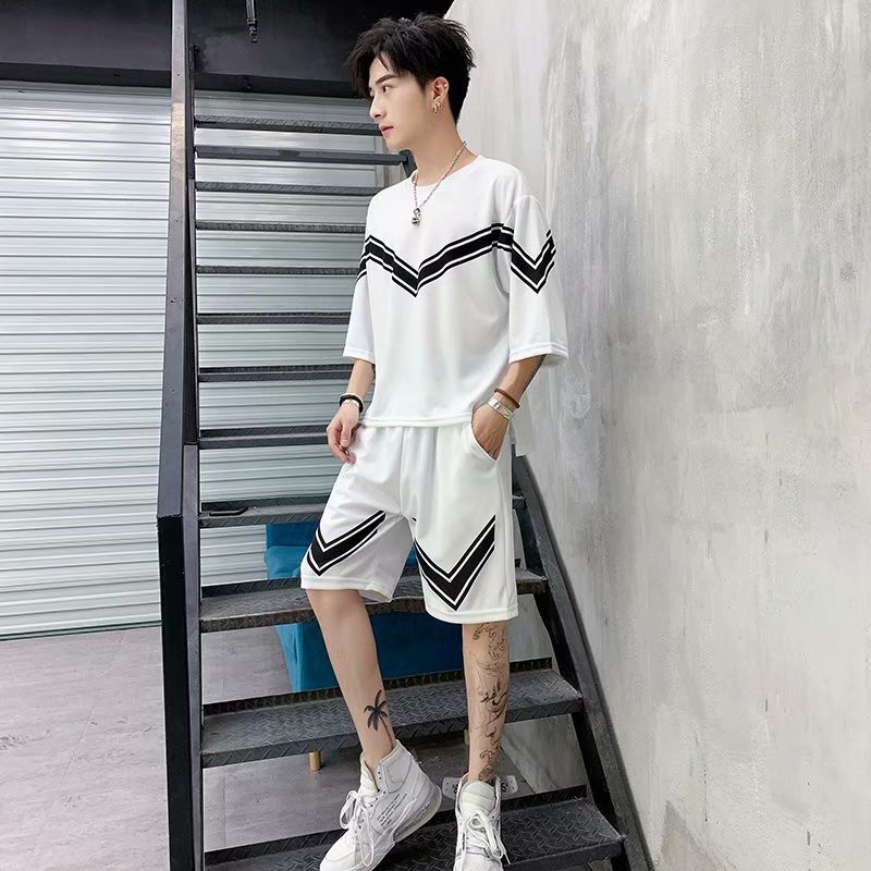 Bộ Đồ Ngắn Tay Thời Trang Dành Cho Nam / Size S-3XL