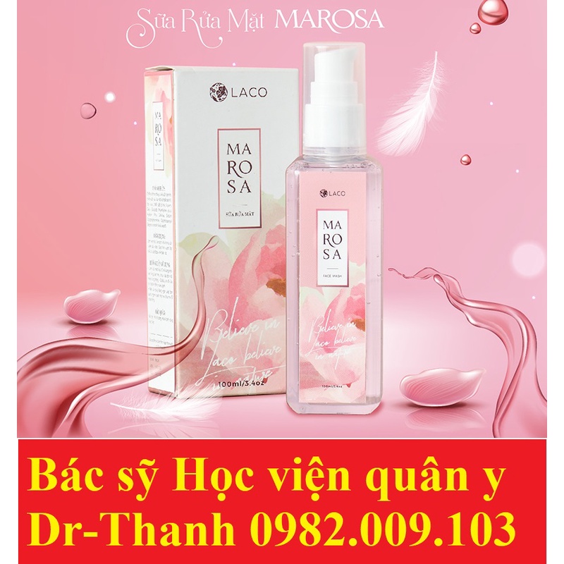 SỮA RỬA MẶT Marosa face wash LACO 100ml/5ml date mới