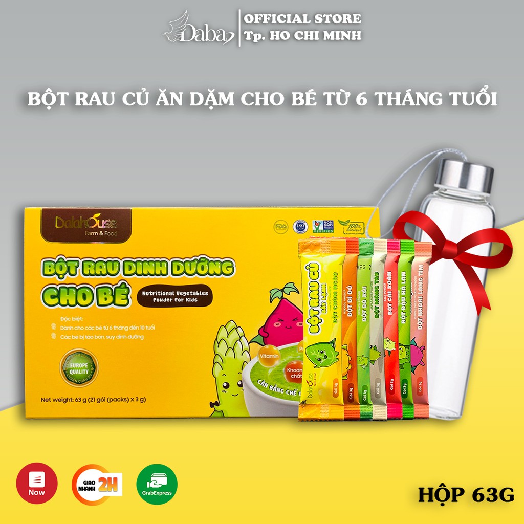 Bột rau dinh dưỡng sấy lạnh cho bé Dalahouse 63g | rắc cháo | cơm | bánh | hỗ trợ phát triển n.ão bộ và sức khỏe cho trẻ