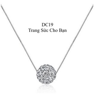 Dây chuyền bạc 925 DC19 hạt châu tròn Hàn Quốc