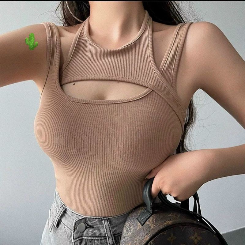 Áo thun nữ phối 2 lớp cao cấp PC