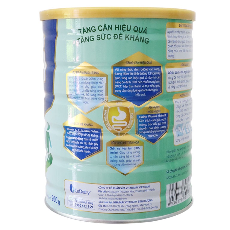 Sữa VitaDairy OGGI Tăng cân cho người gầy 900g