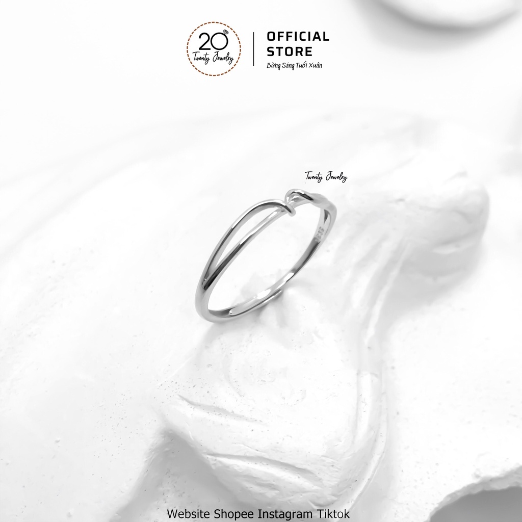 Nhẫn Bạc S925 Xoắn Thừng NLXIJ0069. Nhẫn Bạc 925 Nữ 20Silver