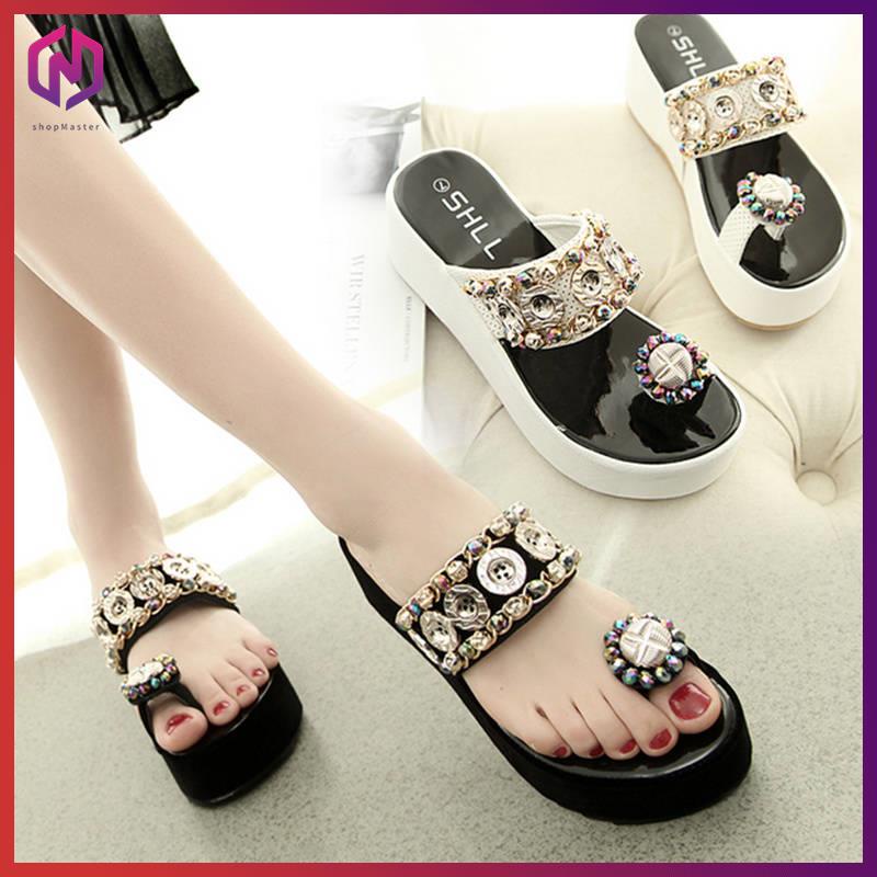 Giày Sandal Đế Xuồng Dày Thời Trang Xu Hướng Mới