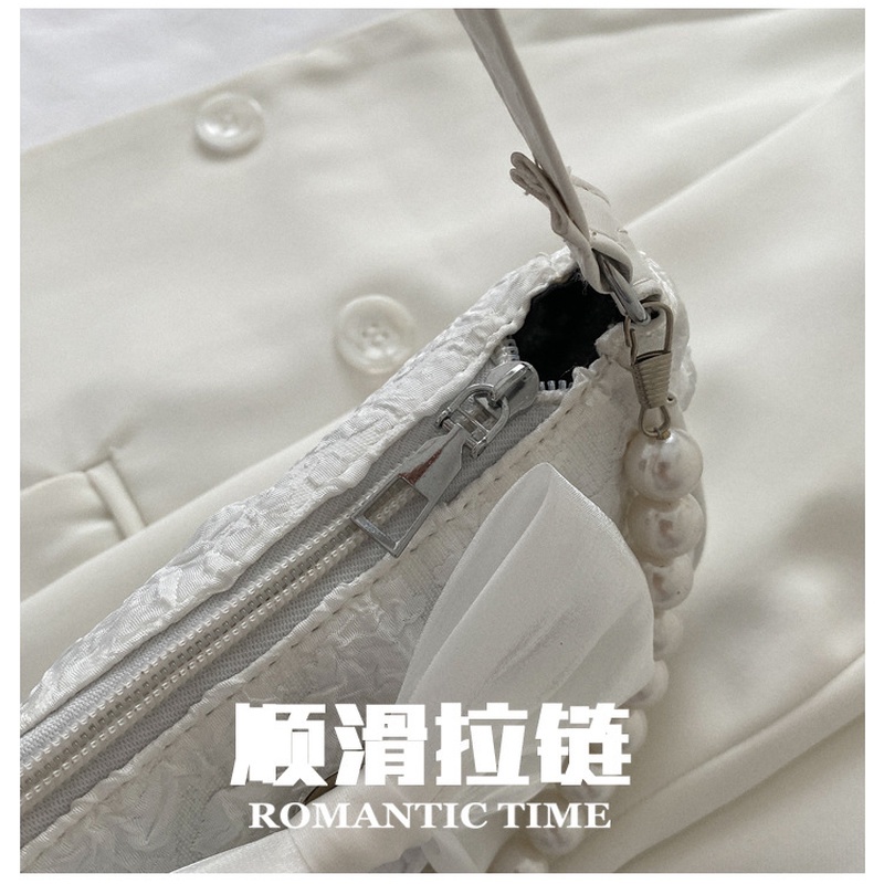 Túi Xách Đeo Vai Phối Dây Xích Ngọc Trai Thắt Nơ Thời Trang Mùa Hè Mới NB00133 2022 Dành Cho Nữ