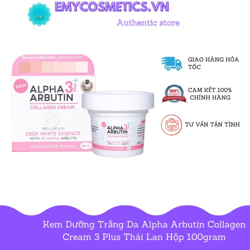 BILL THÁI-01 Hủ Kem Body Trắng Da Alpha Arbutin Cream 3+ Plus 100ml Thái Lan