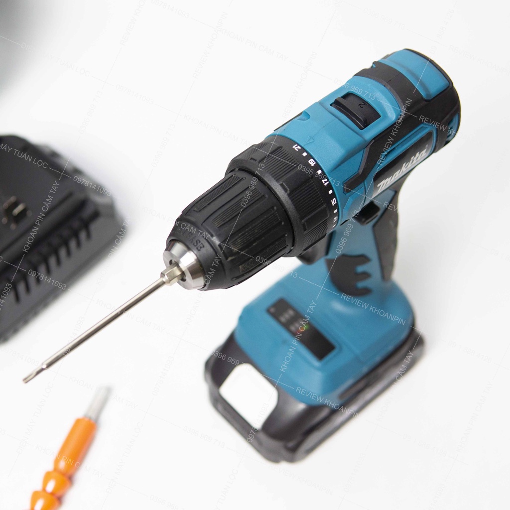 Thân máy khoan pin MAKITA không chổi than lắp vừa chân pin máy siết HITACHI, MAKITA 199v