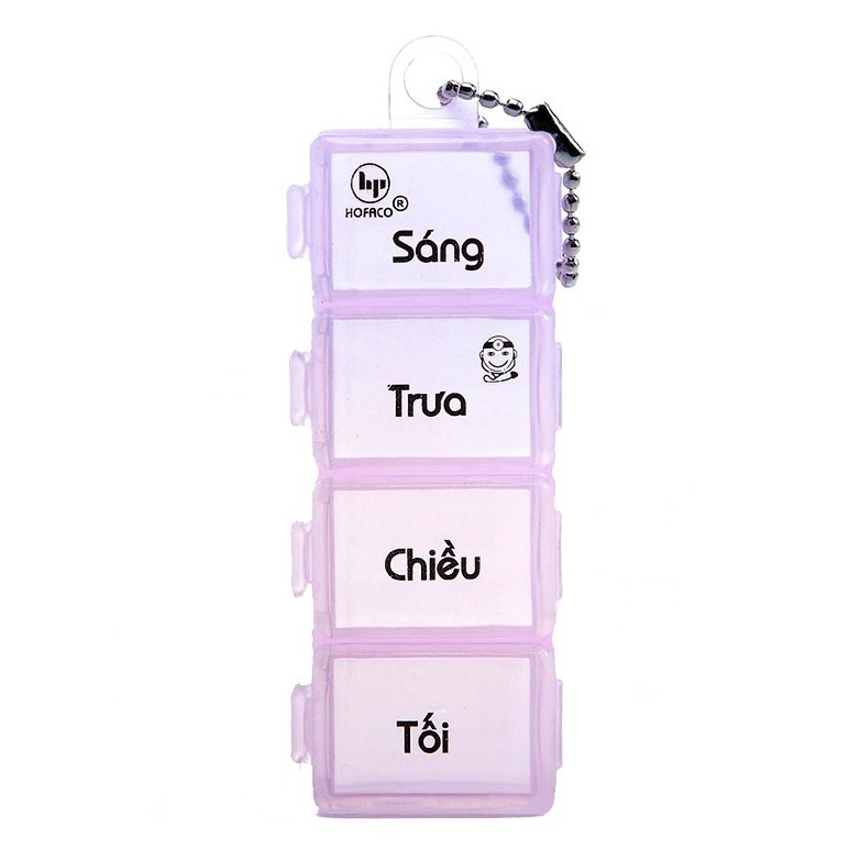 Hộp Chia Thuốc 4 Ngăn Theo Ngày Sáng - Trưa - Chiều - Tối